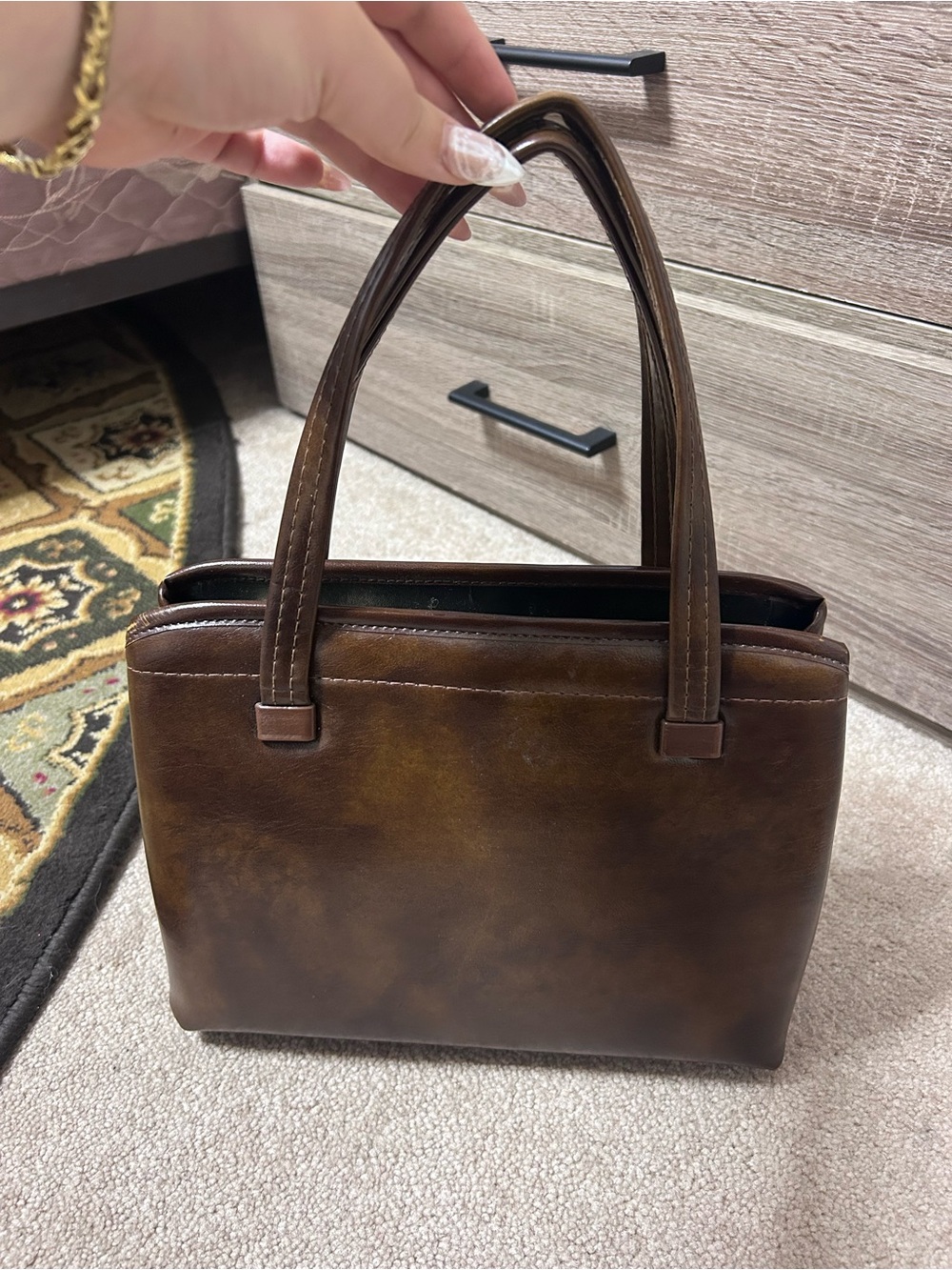 Vintage Tortoiseshell Clasp Handbag